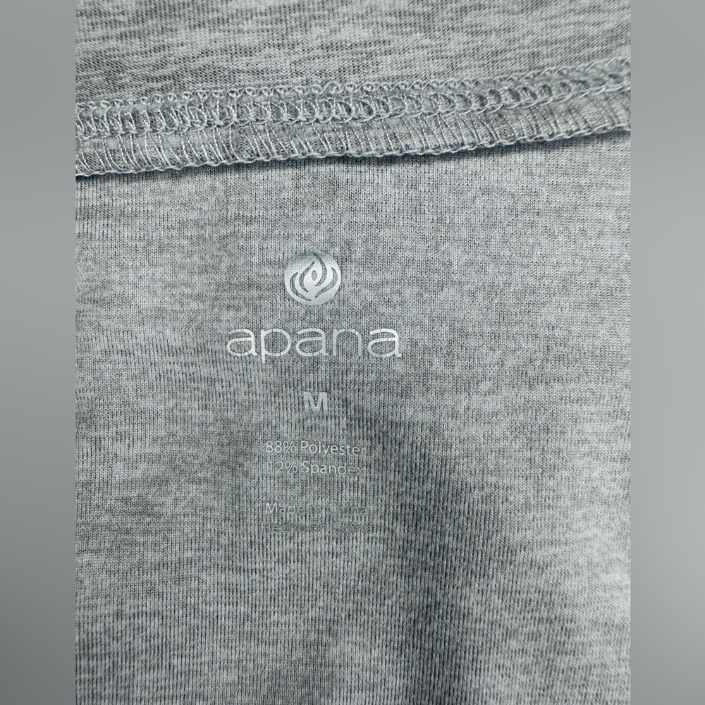 Apana Quarter Zip Active Pullover Gray Long Sleeve Top Size Medium - Picture 11 of 13